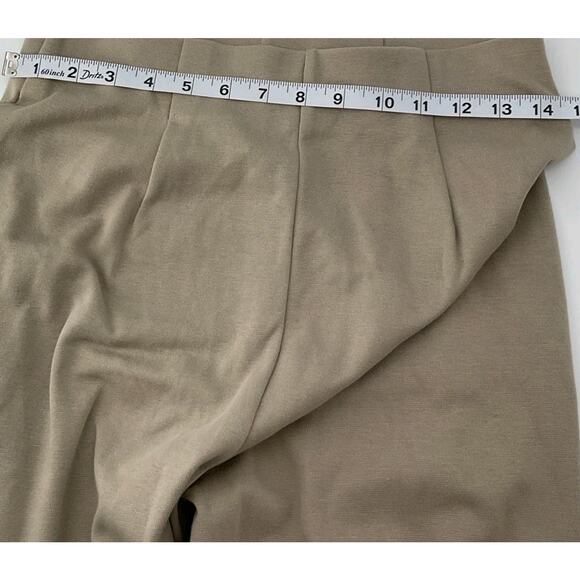 Milano Woman Sz Large Design Group Comfy Lounge Beige Tan Pants Elastic Waist - Picture 5 of 6